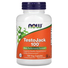 Now Foods, TestoJack 100, 60 растительных капсул (NOW-02168), фото