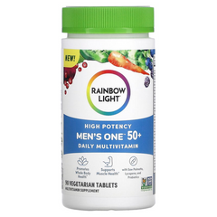 Rainbow Light, Для мужчин старше 50 лет, мультивитамины для ежедневного приема, высокая эффективность, 90 вегетарианских таблеток (RLT-20404), фото