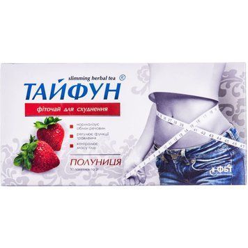 Фіточай Тайфун полуниця ФітоБіоТехнології - 30 пакетів по 2 г, фото