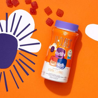 Solgar, U-Cubes, Витамином C для детей, 250 мг, апельсин и клубника, 90 жевательных мармеладок (SOL-59598), фото