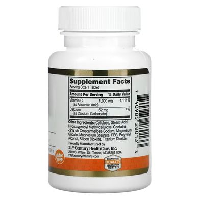 21st Century, витамин C, 1000 мг, 60 таблеток (CEN-28013), фото