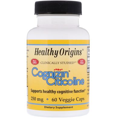 Когніцін цитиколіну, Cognizin Citicolinee, Healthy Origins, 250 мг, 60 капсул (HOG-42024), фото