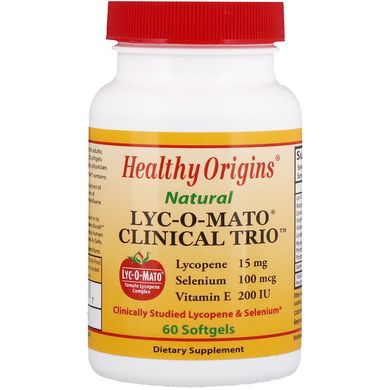 Лікопін (Lyc-O-Mato Clinical Trio), Healthy Origins, 60 гелевих капсул, (HOG-15102), фото
