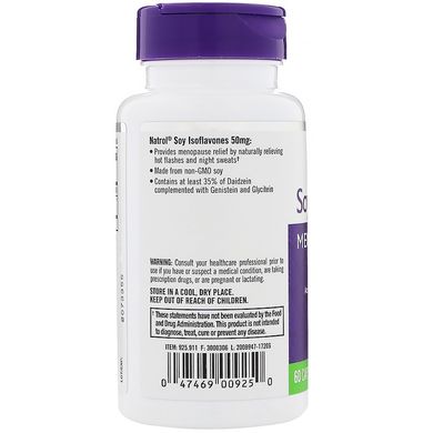 Natrol, Соєві ізофлавони, 50 мг, 60 капсул (NTL-00925), фото