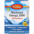 Омега с натуральным вкусом лимона, Maximum Omega 2000, Carlson Labs, 2000 мг, 30 гелевых капсул (CAR-60020)