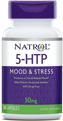Natrol, 5-HTP, Настроение и стресс, 50 мг, 30 капсул (NTL-00884), фото