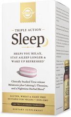 Triple Action Sleep, Solgar, 60 таблеток (SOL-00656), фото