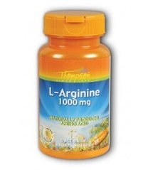 L-Аргінін, L-Arginine, Thompson, 1000 мг, 30 таблеток (THO-19009), фото