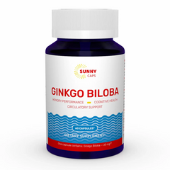 Sunny Caps, Гинкго Билоба, 20 мг, 60 капсул (SUN-530722), фото