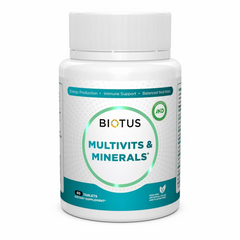 Biotus, Мультивитамины и минералы, Multivits & Minerals, 60 таблеток (BIO-531170), фото