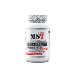 MST Nutrition, Хондроїтин, Глюкозамін, МСМ + Гіалуронова кислота + Л-пролін, 90 таблеток (MST-00279), фото