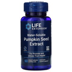 Life Extension, водорастворимый экстракт семян тыквы, 60 вегетарианских капсул (LEX-12096), фото