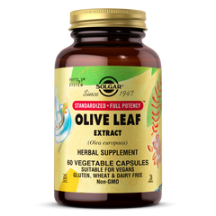 Экстракт листьев оливы, Olive Leaf, Solgar, 450 мг, 60 капсул (SOL-04141), фото