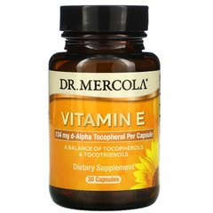 Вітамін Е, Vitamin E, Dr. Mercola, 30 капсул (MCL-01508), фото