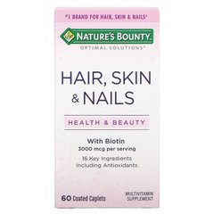 Nature's Bounty, для здоровья волос, кожи и ногтей, 60 капсул в оболочке (NRT-07580), фото