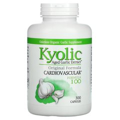 Kyolic, Aged Garlic Extract, витриманий часниковий екстракт, для серцево-судинної системи, оригінальний склад, 300 капсул (WAK-10043), фото