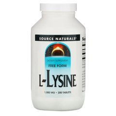 Source Naturals, L-лизин, 1000 мг, 100 таблеток (SNS-02680), фото