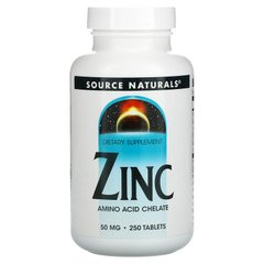 Цинк, Source Naturals, 50 мг, 250 таблеток (SNS-00330), фото