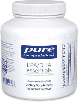 Pure Encapsulations, Основні ЕПК/ДГК, ультрачистий, молекулярно-дистильований концентрат риб'ячого жиру, 180 капсул (PE-00282), фото