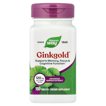 Екстракт гінкго білоба 60 мг Nature's Way Ginkgold - 150 таблеток, фото