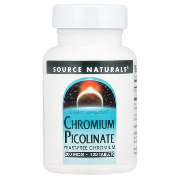 Source Naturals, Піколінат хрому, 200 мкг, 120 таблеток (SNS-00774), фото