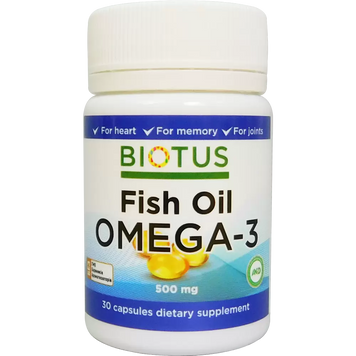 Омега-3 ісландський риб'ячий жир, Omega-3 Fish Oil, Biotus, 30 капсул (BIO-530265), фото