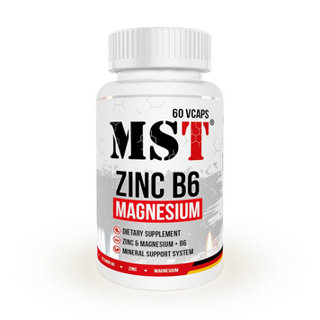 MST Nutrition, Цинк + Магний + В6, ZMB6, 60 растительных капсул (MST-00302), фото
