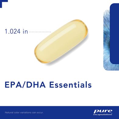 Pure Encapsulations, Основні ЕПК/ДГК, ультрачистий, молекулярно-дистильований концентрат риб'ячого жиру, 180 капсул (PE-00282), фото