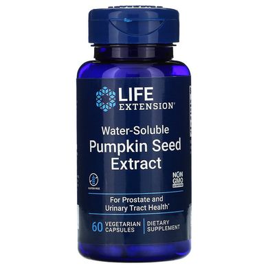 Life Extension, водорастворимый экстракт семян тыквы, 60 вегетарианских капсул (LEX-12096), фото