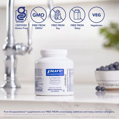 Pure Encapsulations, Живильні речовини для довгожительства, Longevity Nutrients, 120 капсул (PE-02343), фото