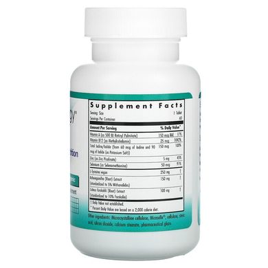 Nutricology, Essential Thyroid Nutrition с йодоралом, 60 вегетарианских таблеток (ARG-57670), фото