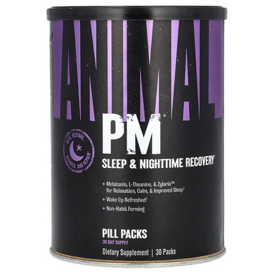 Animal, PM, відновлююча добавка для прийому перед сном, 30 пакетиків (UNN-03055), фото