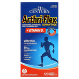 21st Century, Arthri-Flex Advantage, добавка для підтримки суглобів з вітаміном D3, 120 вкритих оболонкою таблеток (CEN-22623), фото