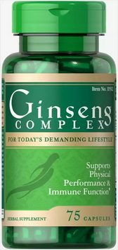 Женьшень, Ginseng Complex, Puritan's Pride, 75 капсул (PTP-11932), фото