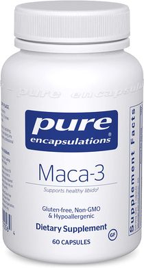 Pure Encapsulations, Мака-3, Maca-3, 650 мг, 60 капсул (PE-01056), фото
