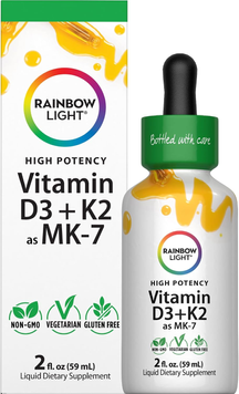 Витамин D3 + K2 в форме MK-7 Rainbow Light Vitamin D3 + K2 as MK-7 - 59 мл, фото