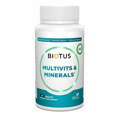 Biotus, Мультивітаміни та мінерали, Multivits & Minerals, 120 таблеток (BIO-531187), фото