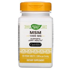Nature's Way, Opti MSM, 1000 мг, 120 вегетарианских таблеток (NWY-15132), фото