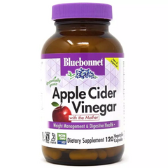 Яблучний оцет, Apple cider vinegar, Bluebonnet Nutrition, 120 вегетаріанських капсул (BLB-00984), фото