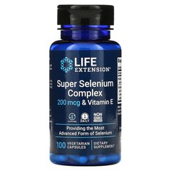 Life Extension, суперкомплекс селену з вітаміном E, 200 мкг, 100 вегетаріанських капсул (LEX-17781), фото