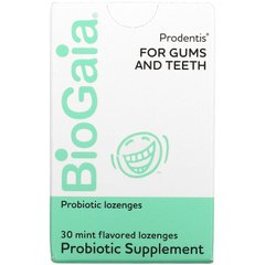 BioGaia, Prodentis, добавка для десен и зубов, мята, 30 леденцов (BGA-42024), фото