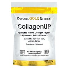 California Gold Nutrition, CollagenUP, морський гідролізований колаген, гіалуронова кислота та вітамін C, з нейтральним смаком, 206 г (CGN-01033), фото