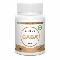 ГАМК (гамма-аминомасляная кислота), GABA, Biotus, 60 капсул (BIO-531132), фото