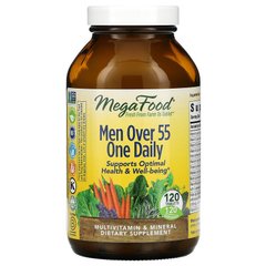MegaFood, мультивітаміни для чоловіків старше 55 років, для прийому один раз на день, 120 таблеток (MGF-10357), фото