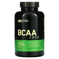 Optimum Nutrition, BCAA 1000, 500 мг, 200 капсул (OPN-02037), фото