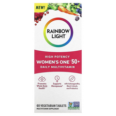 Rainbow Light, Для жінок віком від 50 років, мультивітаміни для щоденного прийому, висока ефективність, 60 вегетаріанських таблеток (RLT-20422), фото