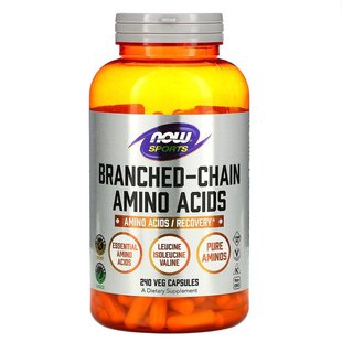 Now Foods, Sports, аминокислоты с разветвленными цепями, 240 растительных капсул (NOW-00054), фото