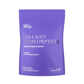 My Nutri Week, Collagen HydroPeptides, Гидропептиды коллагена в порошке, со вкусом скандинавских фруктов, 227,6 г (MNW-533297), фото