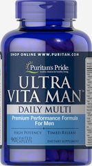 Витамины для мужчин, Ultra Vita Man Time Release, Puritan's Pride, 90 капсул (PTP-13894), фото