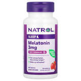 Natrol, Мелатонин, быстрорастворимые, клубника, 3 мг, 90 таблеток (NTL-06076), фото